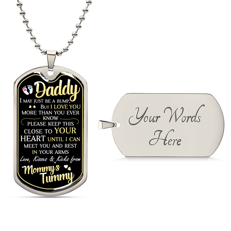 Dad To Be - Dog Tag Necklace